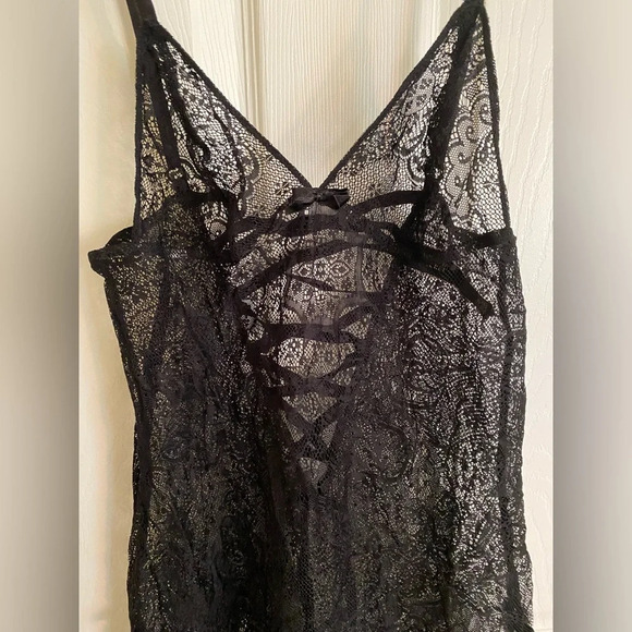 Victoria's Secret Other - Victoria’s secret lace babydoll nightie size small lace up back NWOT